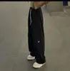 Pantalones de Pierna Ancha Bordados con Letras para Mujer Otoño Invierno 2026 Nuevos de Cintura Alta Adelgazantes Pantalones Americanos Saber Deportivos Casuales Pantalones Banana