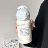 Taza de agua con aislamiento de paja de acero inoxidable 316 de gran capacidad para niñas, taza portátil de alto valor para niños