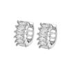 Europa y Estados Unidos moda transfronteriza deslumbrante circonita AAA 925 pendientes de alta gama combinables clip de oreja de diamantes completos pendiente para oreja de mujer