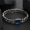 Pulseira de corda trançada colorida em aço titânio que não desbota para homens, pulseira de zircônia de luxo leve de nicho de alta qualidade para mulheres, joia ajustável