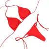 Traje de baño de bikini sexy europeo y americano para mujer, con tirantes divididos y ajustable, multicolor