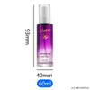 Botella de vidrio redonda recta de fondo grueso de 60 ml con hombros planos y atomizador de presión degradado, botella de perfume, sérum, botella vacía dispensadora de cosméticos
