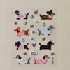 Pegatina Linda de Gelatina con Relieve de Perro Dachshund 3D Creativa para Diario Guka DIY Funda de Teléfono Pegatina SL1697