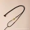 Estilo Tradicional Chino Cordón Trenzado Hecho a Mano Tejido DIY Joyería Colgante de Jade Ágata Esmalte Cordón de Joyería de Oro Antiguo Colgante de Moda Cordón