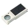 Luz LED luz púrpura detector de dinero 45 veces lupa de bolsillo plegable de mano identificación cerámica Jade moneda antigua