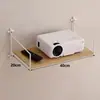 Soporte para Proyector de Casa Sin Taladro Estante de Almacenamiento para Montar en la Pared junto a la Cama Estante de Almacenamiento para la Pared de la Sala Estante Colgante Bandeja Colgador