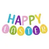 Decoración de Pancarta de Feliz Pascua, Pancarta de Huevos de Pascua con Purpurina, Suministros de Decoración para Fiestas para Montaje de Escena