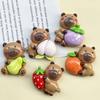 Tarjeta mediana de dibujos animados brillante fruta oso hecho a mano diy pegamento de crema accesorios de resina pegatina para refrigerador horquilla material para joyería