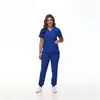 Conjunto de Uniformes para Doutor e Enfermeiro Transfronteiriço Gola V Manga Dividida Roupas para Lavar à Mão Roupas de Trabalho Odontológica Oral Feminina em Estoque Amazon