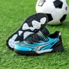 Zapatos de Fútbol Antideslizantes Profesionales para Niños con Tacos Largos para Entrenamiento, Zapatos de Competición Transpirables con Velcro, Tacos para Niños