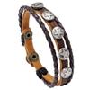 E-commerce transfronteiriço Joias europeias e americanas vintage tecido estrela de cinco pontas pulseira de couro de vaca simples ajustável personalizada pulseira de estudante
