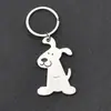 Llavero creativo de metal para hombre y mujer, llavero personalizado, colgante de perro brillante, regalo con logotipo de empresa