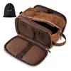 Bolsa Masculina Popular Impermeável de Couro PU da Amazon Grande para Viagem Kit de Barba Artigos de Higiene Pessoal Cosméticos