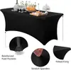 Especializado para Comercio Exterior, Fundas Elásticas para Mesas Transfronterizas para Banquetes de Bodas, Restaurantes de Lujo, Banquetes de Hotel, Decoraciones de Boda, Poliéster, Color Sólido, Forma Cuadrada