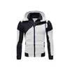 Moletom com zíper diagonal transfronteiriço, moletom liso, moletom masculino outono/inverno, sportswear casual moderno e estiloso