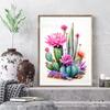 Nova Amazon Venda Quente 5D Pintura de Diamante Cacto Diamante Redondo Diamante Completo DIY Sala de Estar Quarto Pintura Decorativa Fábrica Lote