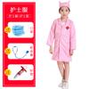 Batas blancas infantiles transfronterizas, disfraces, doctores, enfermeras, guarderías, roles, ropa de actuación, mangas largas blancas, venta al por mayor