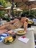 Nuevo Bikini Rayado Sexy de Estilo Ins para Mujer con Lazo Traje de Baño Bikini para Vacaciones en la Playa para Mujer