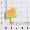 Juguete de Comida Helado de Fruta Miniatura de Simulación Accesorios de Resina de Helado de Fruta de Verano Imán para Refrigerador Accesorios para Carcasa de Teléfono