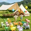 Carrito infantil con luces y para tirar, con globos de papel de aluminio, diseños de gato, elefante, león, suministro al por mayor para mercados nocturnos, superventas