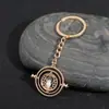 Joyería Creativa Transfronteriza Llavero de Metal Reloj de Arena Aleación Anillo para Llaves Convertidor de Tiempo Colgante para Llave