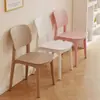 Cadeira de Jantar Minimalista Moderna, Cadeira de Plástico para Uso Doméstico, Cadeira Espessa, Cadeira Doméstica Empilhável com Encosto, Cadeira de Jantar