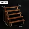 Estante de Exhibición de Madera Maciza Pura Estante de Almacenamiento de Escritorio Moderno Hecho a Mano Especial Caja Sorpresa Muñeca Planta Verde Suculenta Estante Escalera