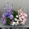 Arreglos Florales Morados para Bodas, Orquídeas Phalaenopsis Artificiales, Caminos de Flores, Decoraciones de Boda, Flores Artificiales, Decoración de Compromiso Arte Floral