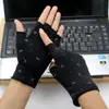 Nuevos guantes de mujer de medio dedo forrados de polar elásticos finos de terciopelo cálidos para trabajo mecanografía estudiantes escritura otoño e invierno lazo medio