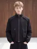 Chaqueta de Trabajo Desestructurada Bordada con Cuello Alto Estilo Americano para Hombre ARES, Top de Moda Otoñal de Corte Holgado para Hombre