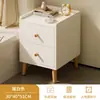Mesita de noche personalizada para uso doméstico en el dormitorio, estante de almacenamiento pequeño y extremadamente estrecho para espacios reducidos, gabinete de almacenamiento de noche estilo crema