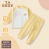 Ropa de Bebé 7A Primavera, Otoño e Invierno Pijamas de Bebé Recién Nacido Algodón Suave de Terciopelo Ropa Interior Ropa de Otoño Conjunto Dividido
