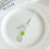 Estilo Ins Carrillón de Viento de Botella Flotante Llavero de Teléfono Colgante Pequeño Medusa Estrella Correa para Bolso Decoración Versátil para Mujeres