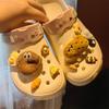 Nuevos Zuecos de Felpa para Otoño e Invierno Hebillas para Zapatos Flor para Zapatos Accesorios para Pantuflas Pan Estéreo Flor para Zapatos de Jardín Hebillas Personalizadas DIY
