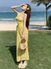 2025 Nuevo Traje de Baño Bikini Falda Larga Vacaciones Tailandesas Sexy Cubre Vientre Traje de Baño de Gama Alta para Mujer Bikini Dividido Puro Deseo