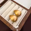 Joyería Vintage de Segunda Mano, Pendientes Cepillados con Forma de Gota de Agua, Pendientes de Diseño Retro Europeo y Americano, Pendientes de Moda y Versátiles
