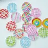 Botões Coloridos de Resina com Quatro Furos e Bordas Finas para Roupas Infantis Camisas, Botões Redondos Costurados à Mão com Bordas Finas, Botões Decorativos Infantis com Quatro Furos