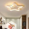 Luz de Techo para Dormitorio Techo Bajo Moderna Simple LED Creativa Doble Cara Emisora de Luz Pentagrama Luz para Habitación Infantil