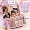 Bolsa de Maquiagem Vertical, Grande Capacidade, Bolsa de Armazenamento Portátil à Prova d'Água, Necessaire com Múltiplos Compartimentos para Viagem, Pode Ser Usada como Bolsa de Maquiagem Vertical
