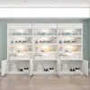Vitrina de Cosméticos Europea de Pie Comercial Boutique Salón de Uñas Barbería Salón de Belleza Contenedor Vitrina de Exhibición de Productos