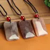Jade de Seda Dorada de Xinjiang Púrpura Colgante Grande de Paz Púrpura Colgante en Forma de Pan Colgante sin Patrón Cadena de Suministro de Comercio Electrónico de Transmisión en Vivo