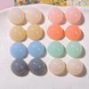 Acessórios de Resina Semi-Transparentes Coloridos em Gel Meio Redondos Versáteis Coreanos Zhentu 12mm para DIY em Brincos, Presilhas de Cabelo e Capas de Celular