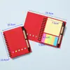 Conjunto de blocos de notas de papel kraft, notas adesivas, blocos de recados reutilizáveis, caderno espiral grande com cinco furos e caneta, personalizável