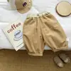 Versátil e universal! Calça Casual Retta Lisa Versátil Estilo Japonês para Bebês e Crianças, Nova Coleção Primavera e Outono 2026, Modelagem Solta