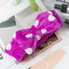 Diadema deportiva de coral fleece estilo coreano para el baño, banda para el pelo femenina, diadema de felpa con lazo para lavarse la cara y el maquillaje, tocado, venta al por mayor