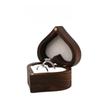 Caja de Madera Maciza para Pendientes de Mujer, Anillos, Joyero de Almacenamiento y Regalo, Nogal Negro Exclusivo Transfronterizo para Regalos de Enamorados Logo