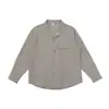 Ropa Vintage Yidao 2026 Otoño Nuevo Estilo Hong Kong Camisa de Manga Larga a Rayas para Hombre Retro Cuello Campana Holgada Bordada