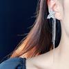 Pendientes de Circonita Exquisitos Pequeños de Circonita de Plata S925 Estilo Coreano de Círculo Calado con Micro-incrustaciones para Mujer