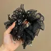 Otoño Invierno Estilo Coreano Cuadros Lazo para el Pelo de Intestino Grande Mujer 2026 Nuevo Gama Alta Súper Grande Cuerda para Moño Flor en la Cabeza Accesorios para el Cabello