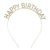 Faixa de Cabeça de Aniversário Transfronteiriça Chapéu de Festa Feliz Liga de Zinco Strass Grampo de Cabelo Coroa de Menina Atacado